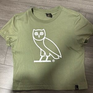 OVO Olive Green Cropped Tee